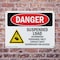 Signmission Suspended Load Authorized Personnel Only Danger Sign, Plastic, 10in W x 7in L, 2PK OS-2PACK-DS-P-710-L-1783 - alternate 3